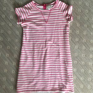 Pink and White Stripped Terrycloth Dress